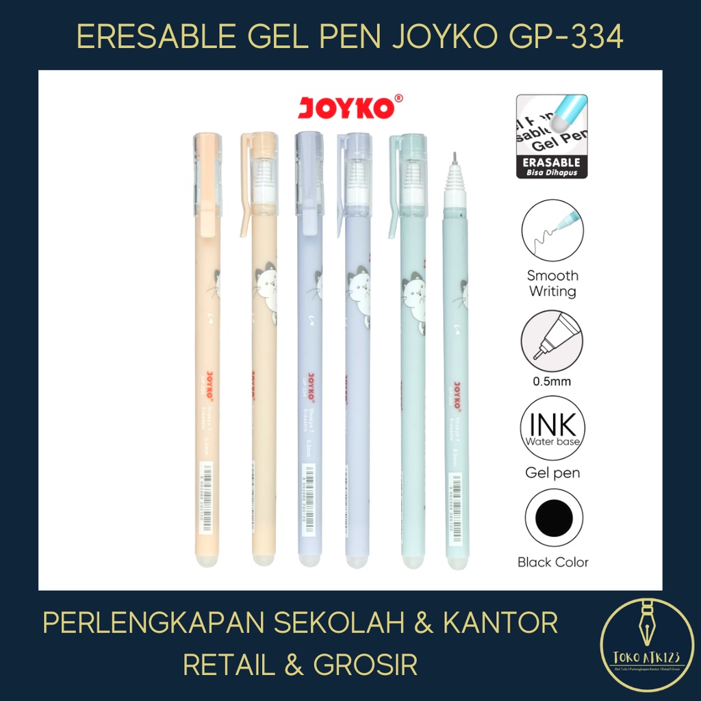 Jual Erasable Gel Pen Pulpen Bisa Dihapus Joyko Gp Shokyo Gel Mm Shopee Indonesia