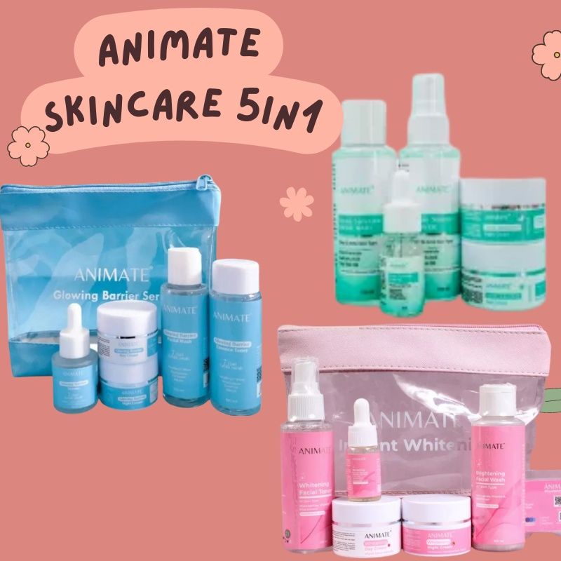 Jual animate skincare 5in1 (free pouch n mini gold) | Shopee Indonesia