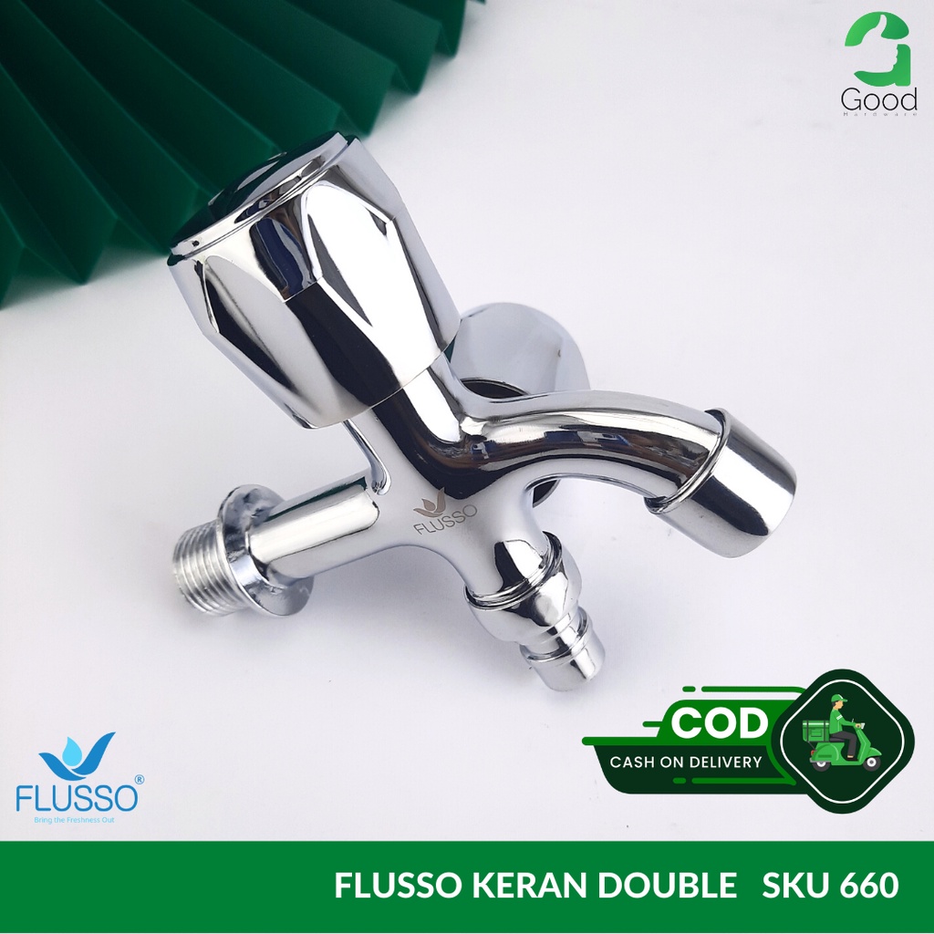 Jual Flusso Kran Cabang In Multifungsi Shower Inch Keran Air Tembok Double Saluran