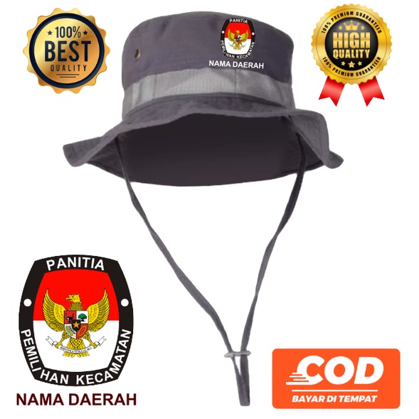 Jual topi gunung topi rimba Logo Panitia pemilihan kecamatan nama ...
