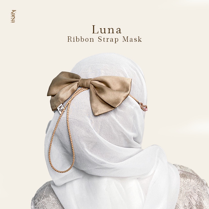 Jual Luna Ribbon Strap Mask | Mini Ribbon Strap Mask Premium Karsalabel ...
