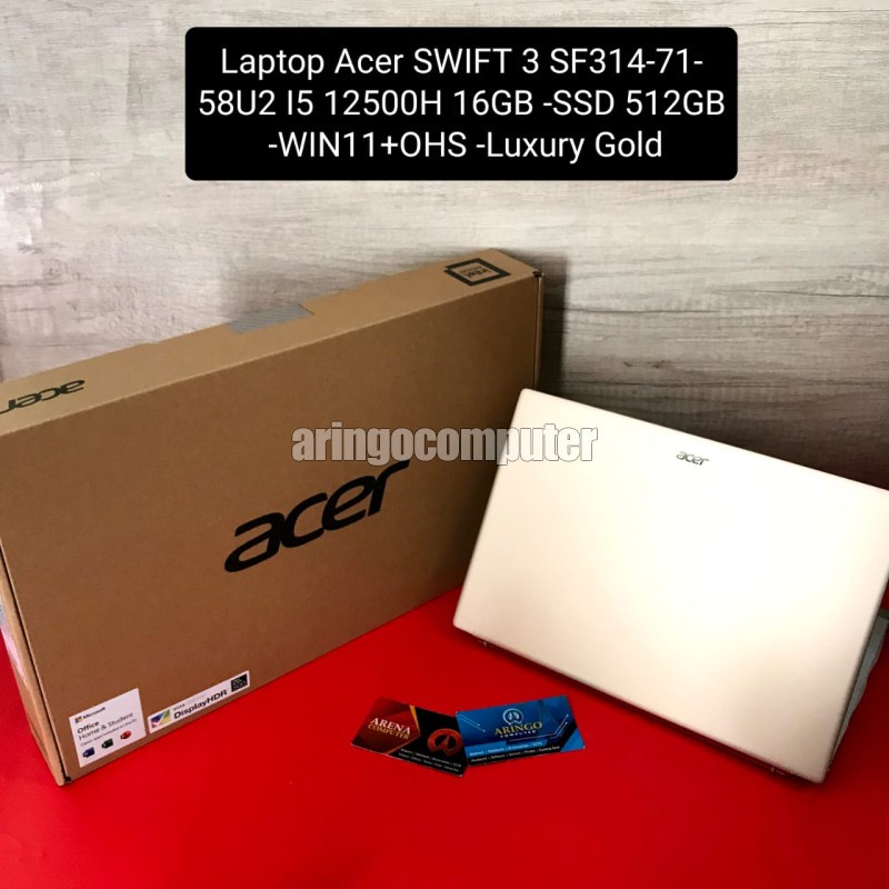 Jual Laptop Acer Swift 3 Sf314 71 58u2 I5 12500h 16gb Ssd 512gb Win11