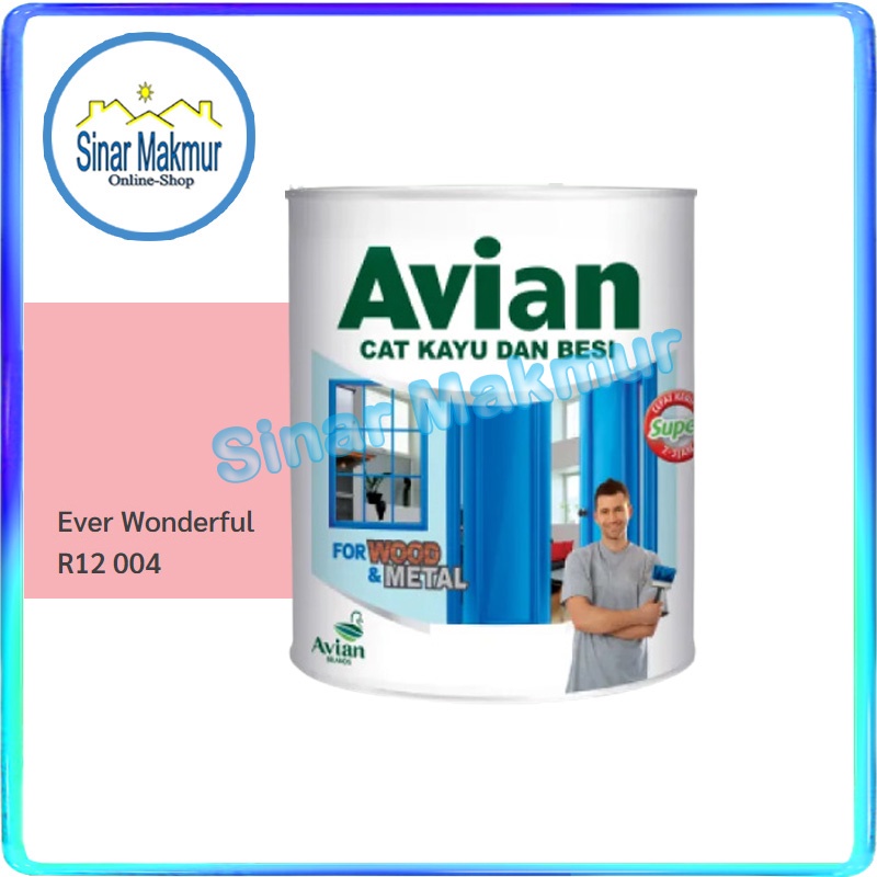 Jual Cat Kayu Besi Tinting Synthetic 0,9 Liter R12-004 Flushed Pink ...