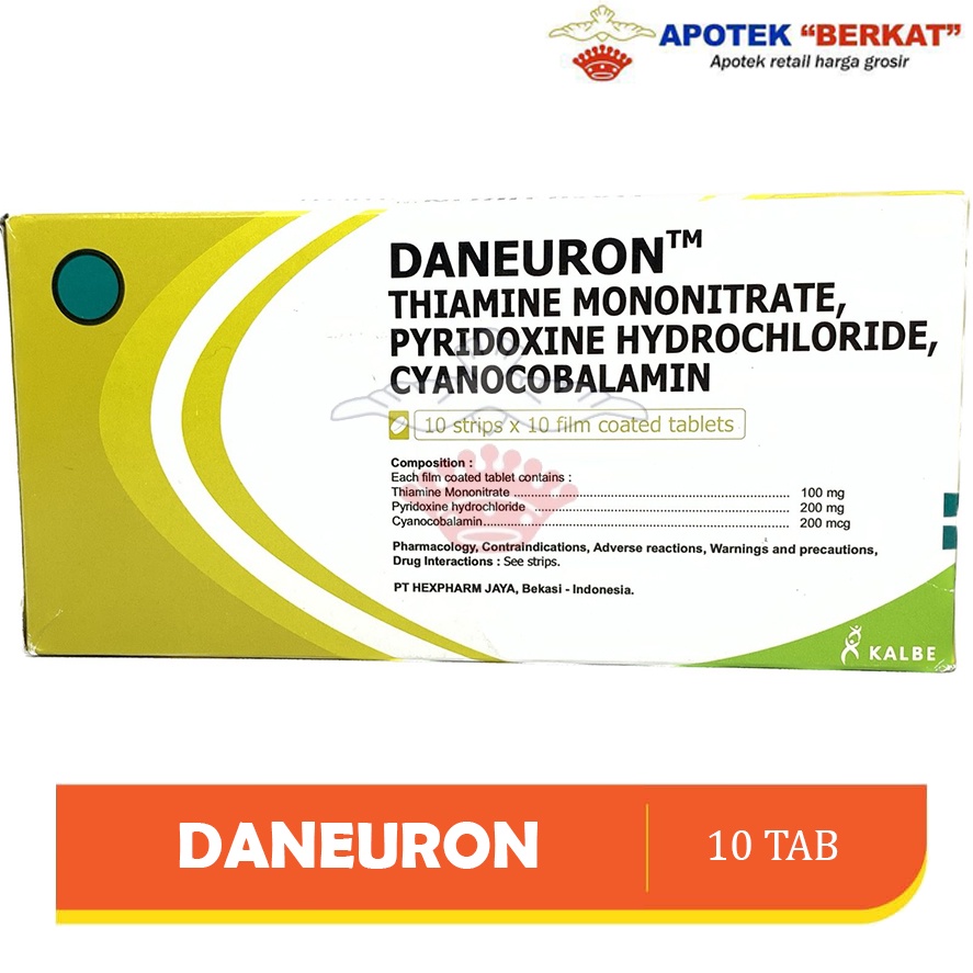 Jual DANEURON Vitamin B1,B6,B12 / STRIP ISI 10 TABLET | Shopee Indonesia