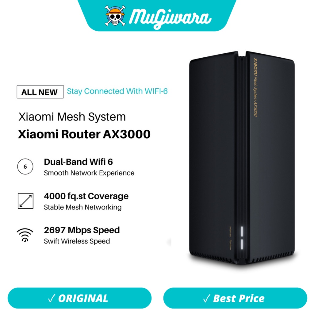 Jual Xiaomi Mesh System AX3000 Router Wi-Fi 6 Dual Band 2976Mbps ...