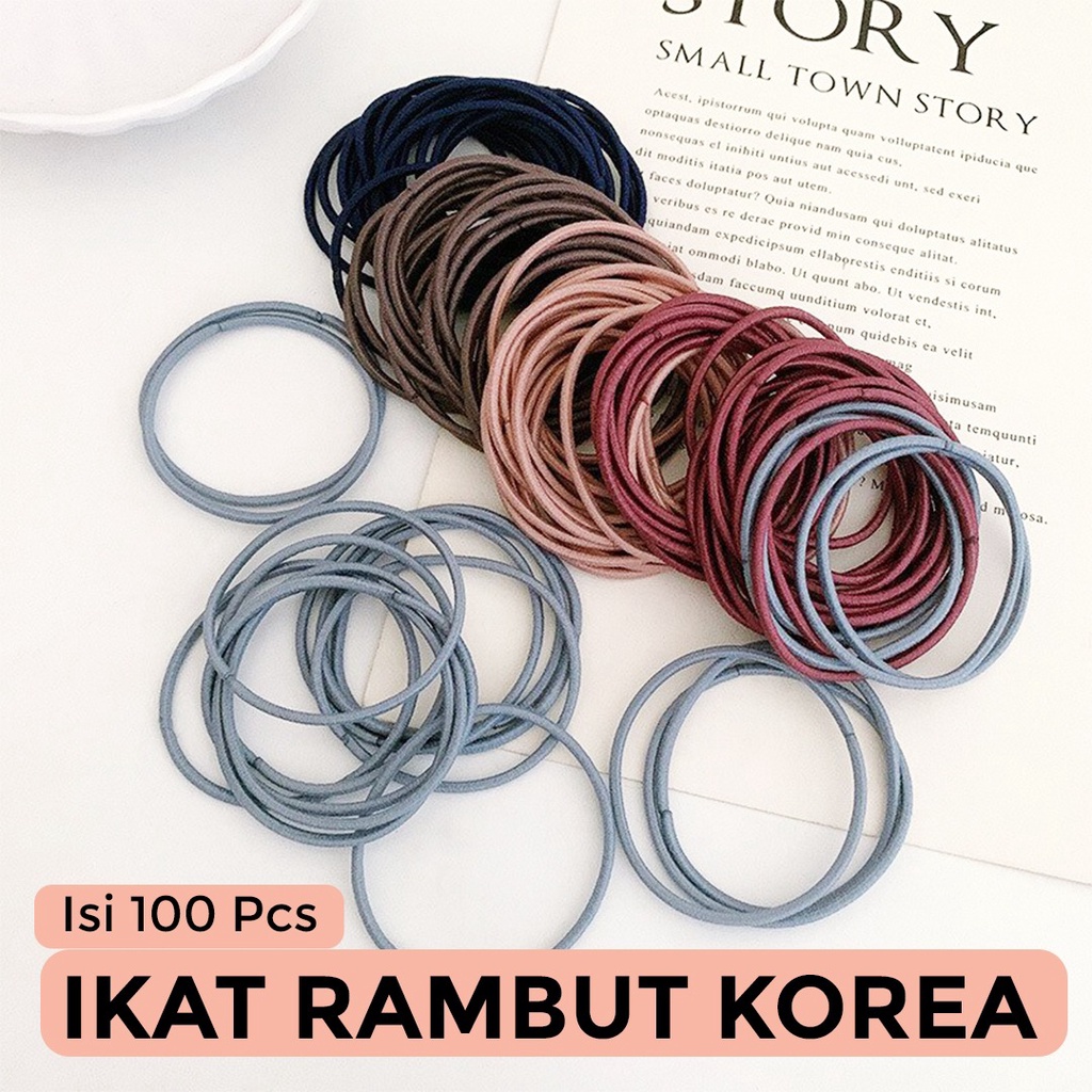 Jual IKAT RAMBUT STYLE KOREA ISI 100PCS | Shopee Indonesia