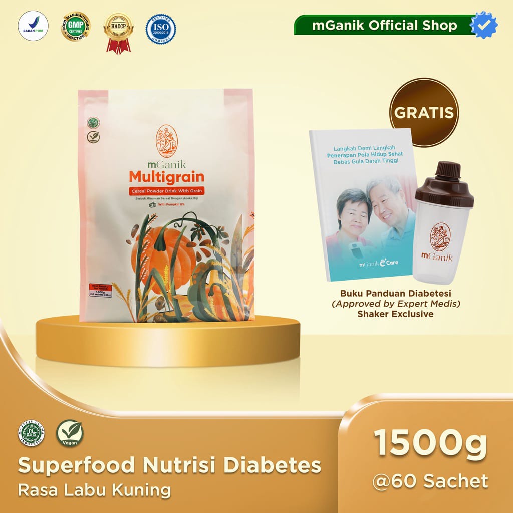 Jual mGanik Multigrain 60 Sachet - Superfood Diabetes 1.500gr - Rasa ...