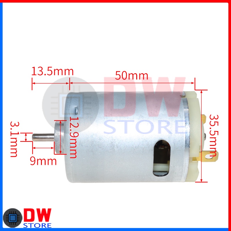Jual Dinamo DC Motor RS540 RS 540 DC 6V 3V-9V Rpm High Speed Torque ...