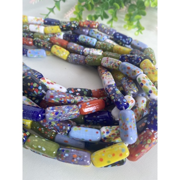 Jual Manik kaca balok serbuk/indonesian glass beads /javabeads Shopee