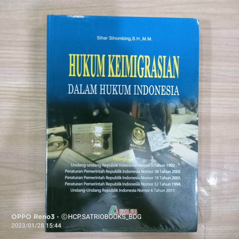 Jual HUKUM KEIMIGRASIAN Dalam Hukum Indonesia. SIHAR SIHOMBING. SH ...