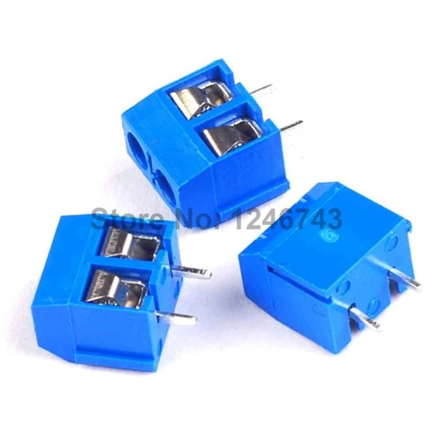 Jual Terminal Block Biru Hitam Merah 2pin Screw Connector pitch 5.0mm ...