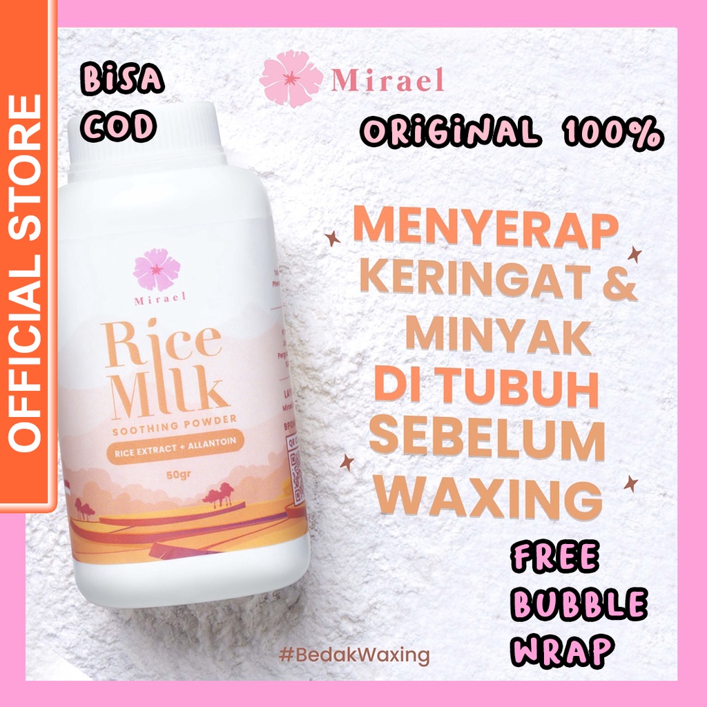 Jual MIRAEL Bedak Soothing Rice Milk Waxing Powder 50g Shopee Indonesia