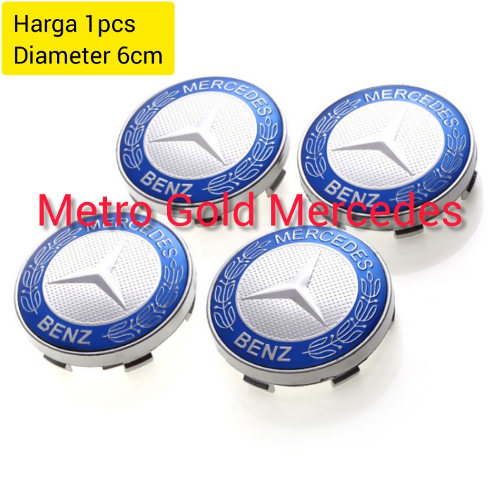 Jual Dop Velg Roda Emblem Mercedes Benz 60mm Hubcaps Mercy 6cm High ...