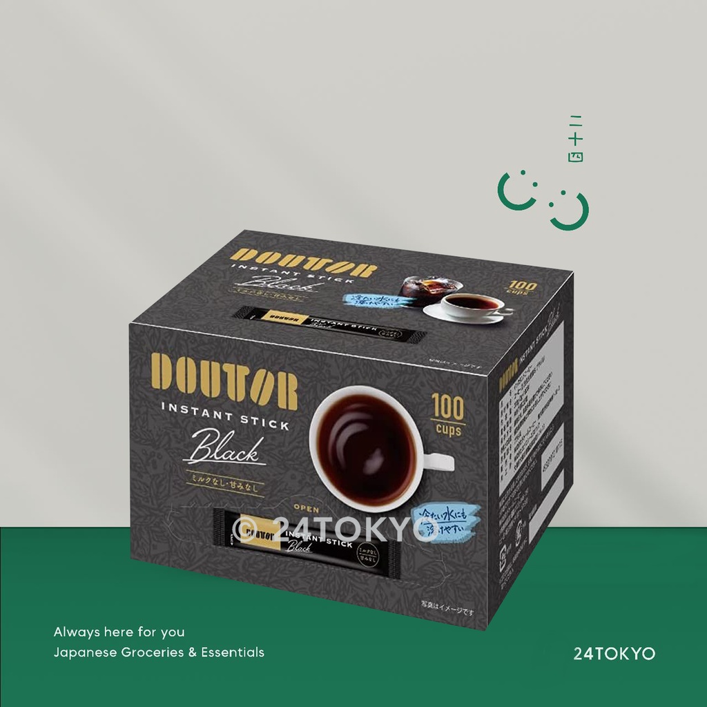 Jual 24Tokyo Es kopi hitam sachet instan Jepang Doutor black coffee