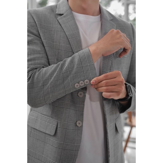 Jual Mubeng - Elegant Jas Slimfit Plaid 01 (Limited) | Shopee Indonesia