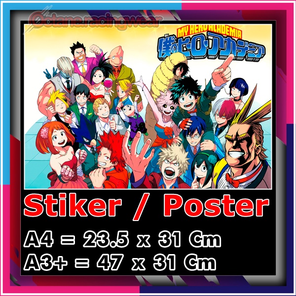 Jual Sticker & Poster Boku no Hero Academia izuku midoria katsuki