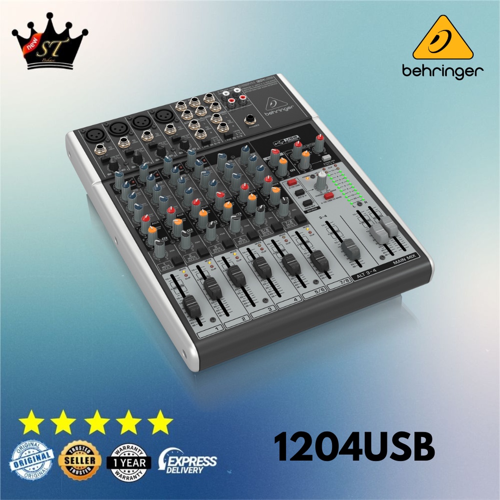 Jual Behringer Xenyx 1204USB Mixer 12 Input 2 Bus Analog USB Interfaces