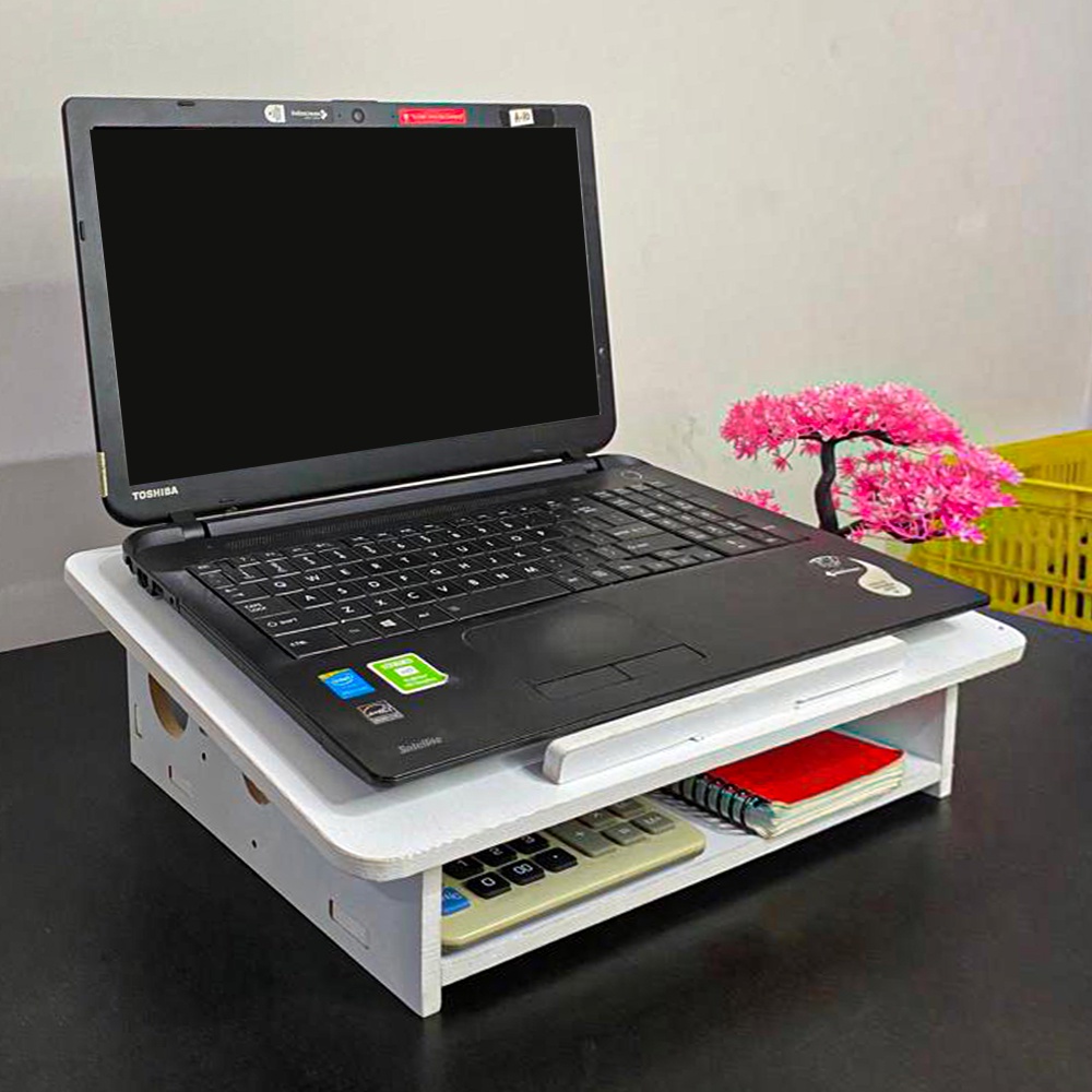 Jual Rak Meja Laptop Minimalis Alas Dudukan Tatakan Laptop MDF - LC074 ...