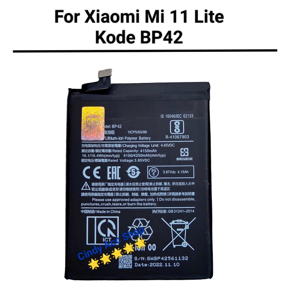 Jual Baterai Batre Mi 11 Lite BP42 Original Battery | Shopee Indonesia
