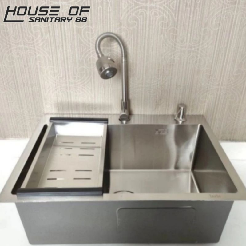 Jual Paket Kitchen Sink Inobe Stainless Bak Cuci Piring Stainless Minimalis Paket Kran