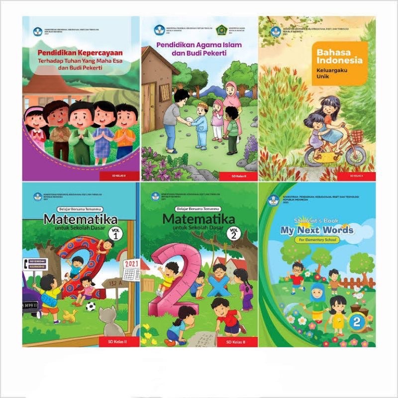 Jual Buku Paket SD - Kurikulum Merdeka - KELAS 2 - MTK - B INGGRIS - B ...