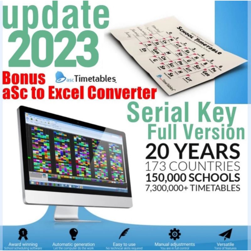 Jual Aplikasi Pembuat Jadwal Pelajaran - ASC Pro Full Version 2023 ...