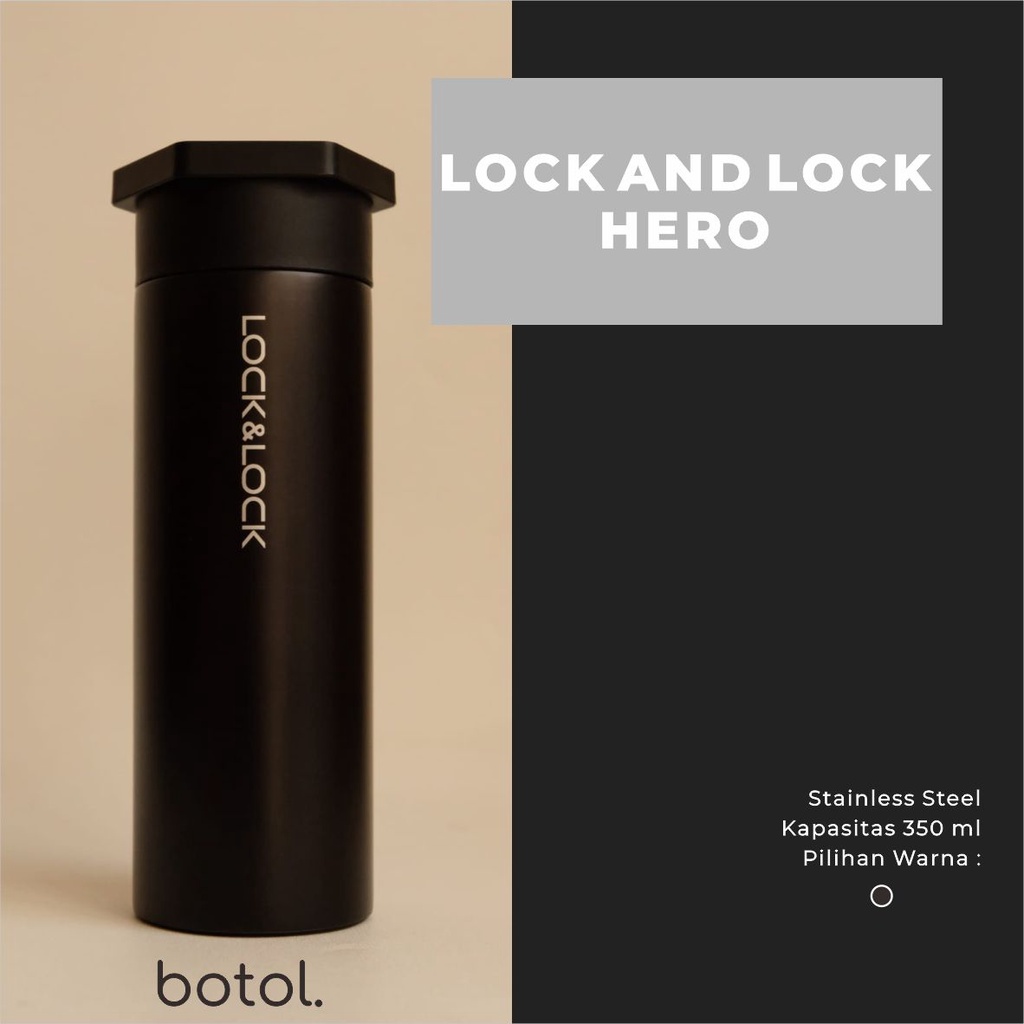 Jual Lock And Lock Hot And Cool Hero Tumbler Custom Black 400 Ml Lock And Lock Lock N Lock Botol 2712