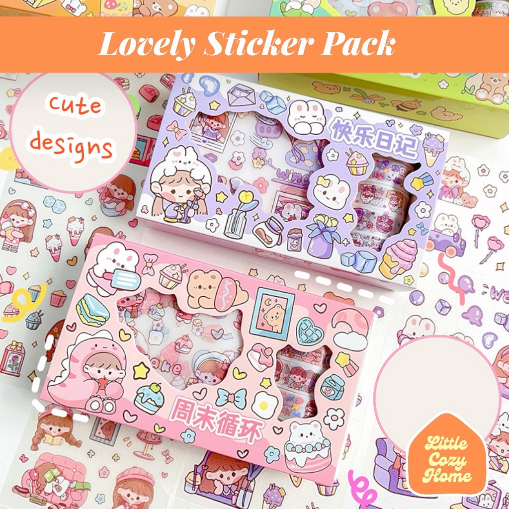 Jual Lovely Sticker Pack Sheet Cute Cartoon Deco Stickers Stiker