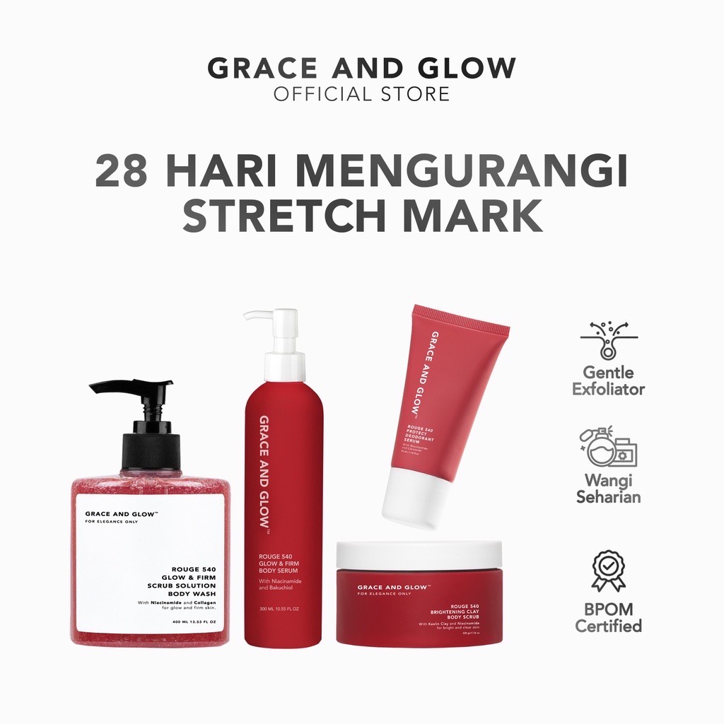 Jual Grace And Glow In Rouge Series Body Care Set Paket Perawatan Tubuh Mengurangi