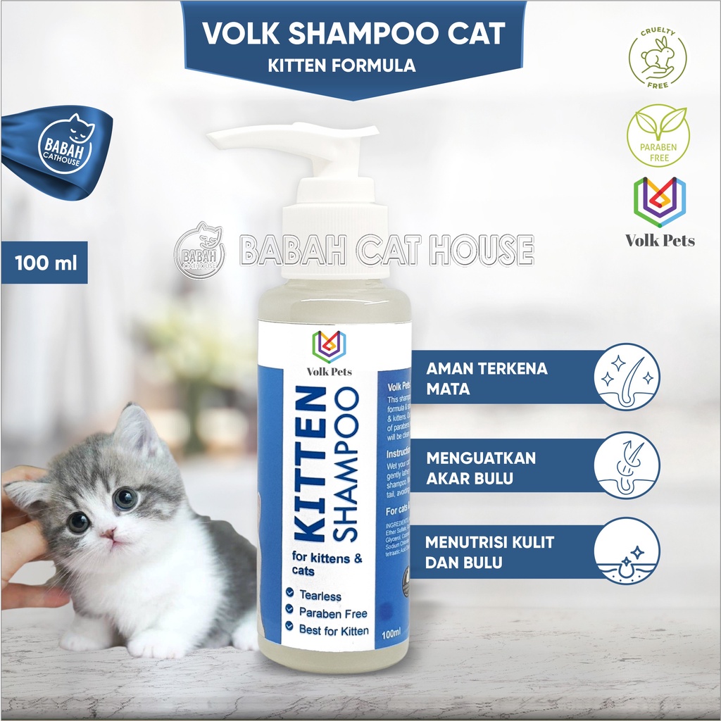 Jual VOLK PETS Shampoo KITTEN Anak Kucing Cat Shampo Bulu Lebat Sabun