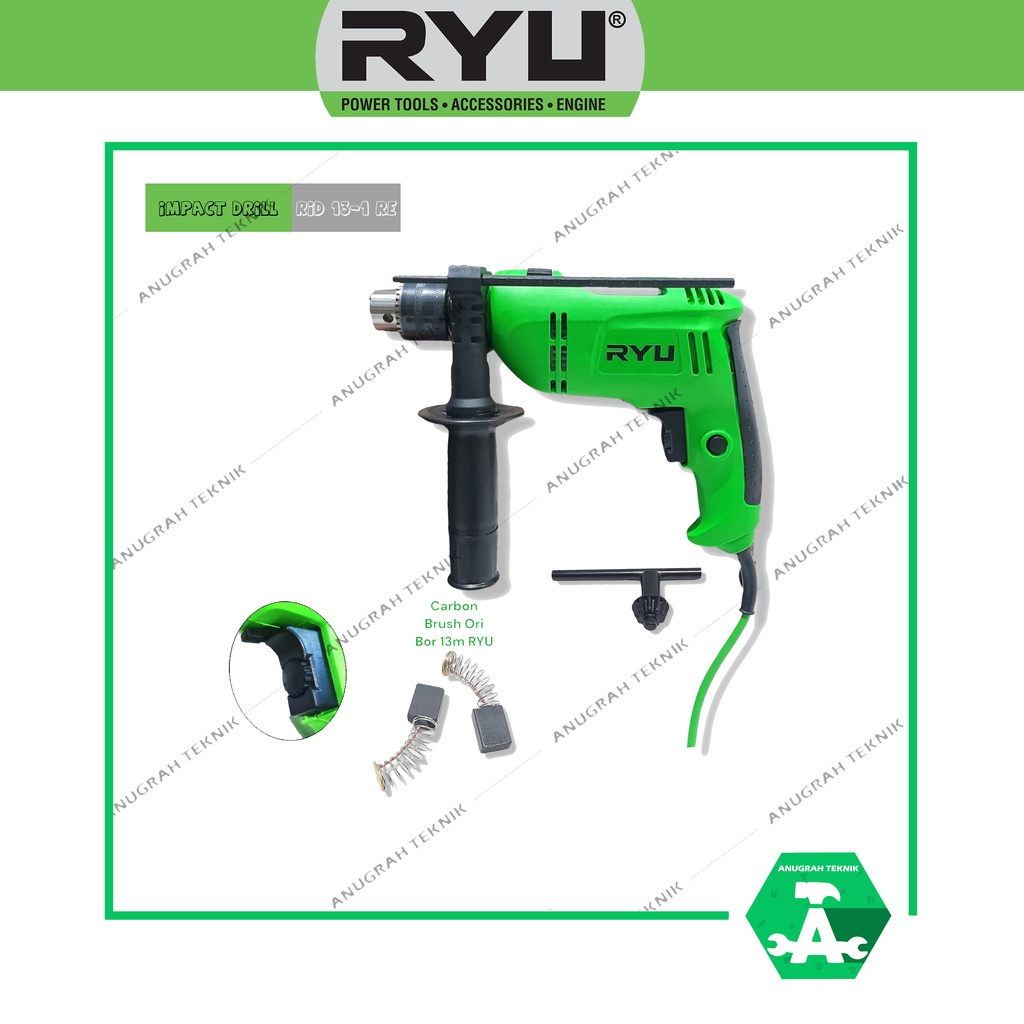 Jual RYU RID 13-1RE Mesin Bor 13mm Mesin Bor Beton Tembok Impact Drill ...