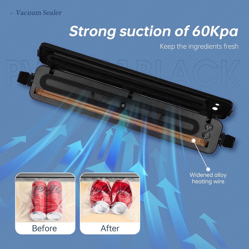 Jual Perfin PVSM01BLACK Vacuum Sealer Makanan Food Packing Machine Tas ...