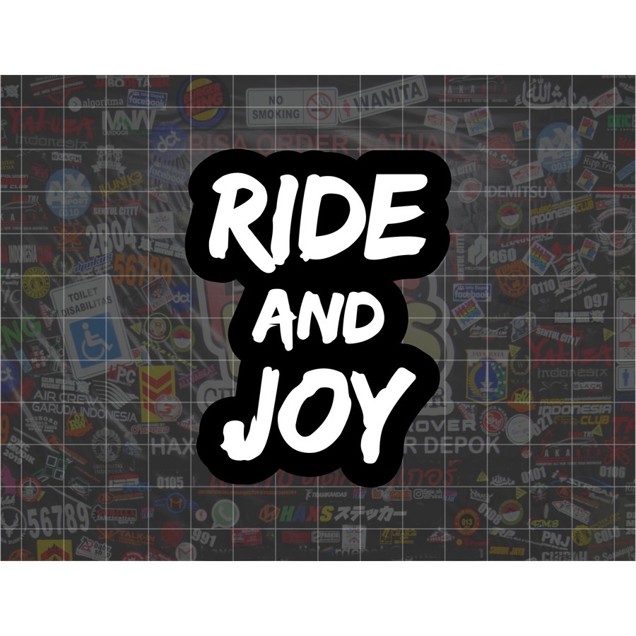 Jual Cutting Sticker Ride And Joy Vertikal Ukuran 8 Cm Untuk Motor ...