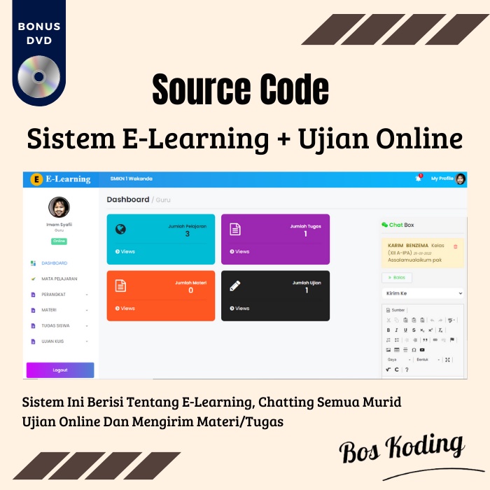 Jual Source Code Sistem Informasi E-Learning + Ujian Online Berbasis ...