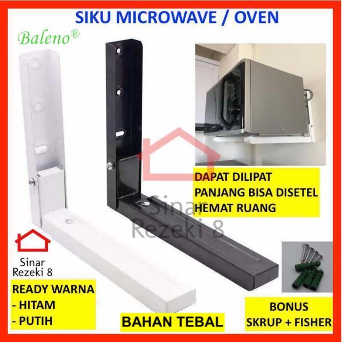 Jual Rak Siku Microwave / Bracket Penyangga Oven Rak Meja Dinding ...