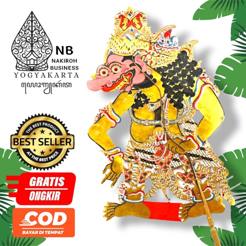 Jual NAKIROHBUSINESS Wayang Kulit Asli Kumbokarno Buto Raton Emas Brom ...