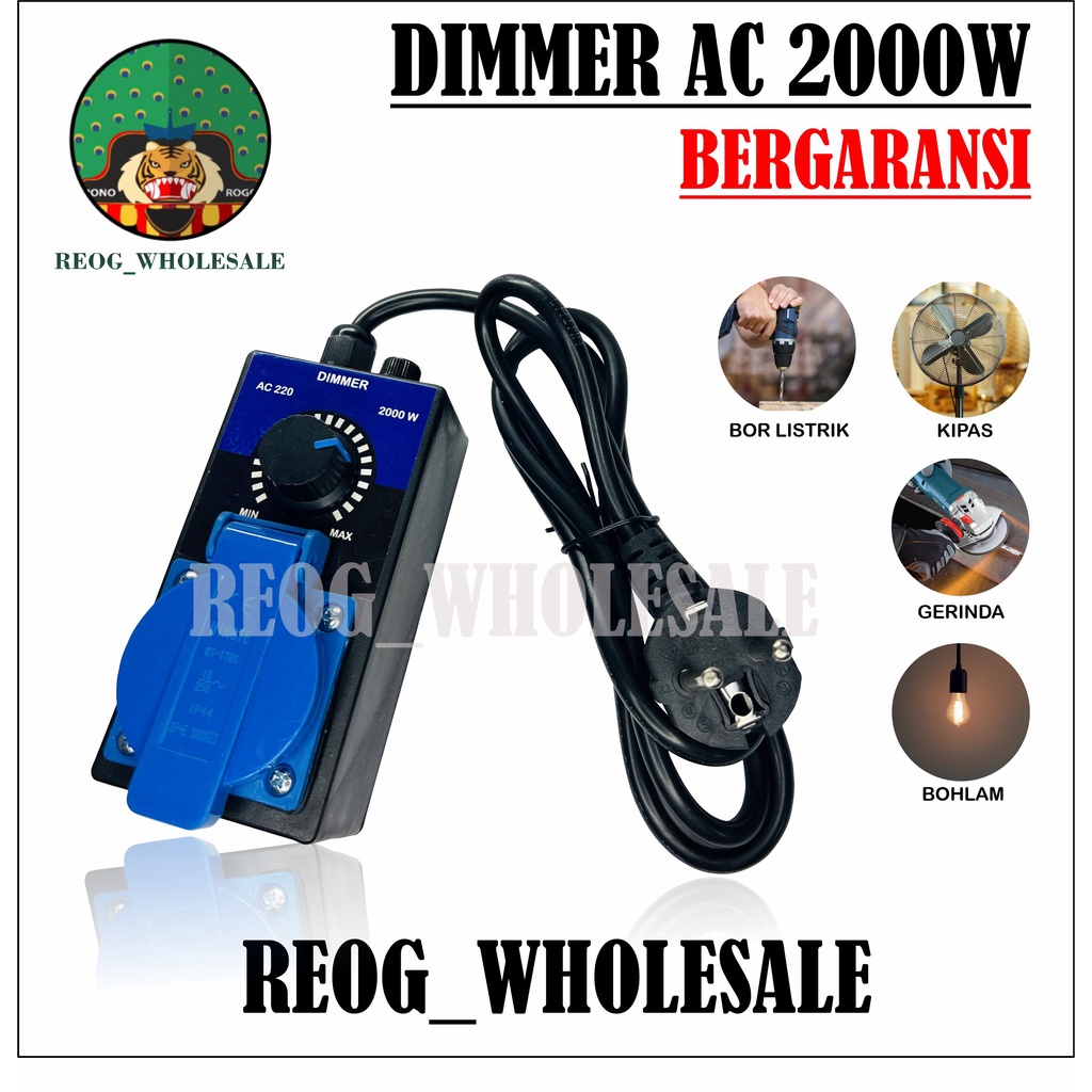 Jual DIMMER 2000 WATT AC peredup lampu pengatur kecepatan mesin gerinda