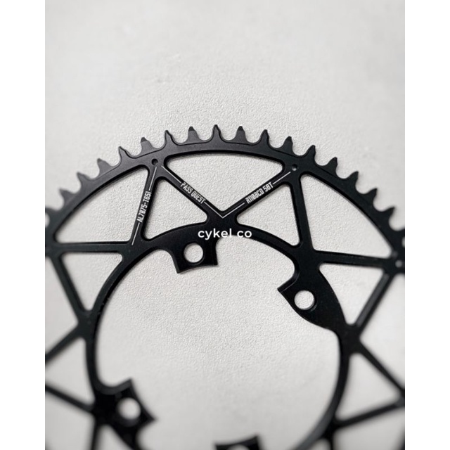 Jual pass quest chainring 4 bolt BCD 110 shimano R2000 R3000 4700 5800 ...