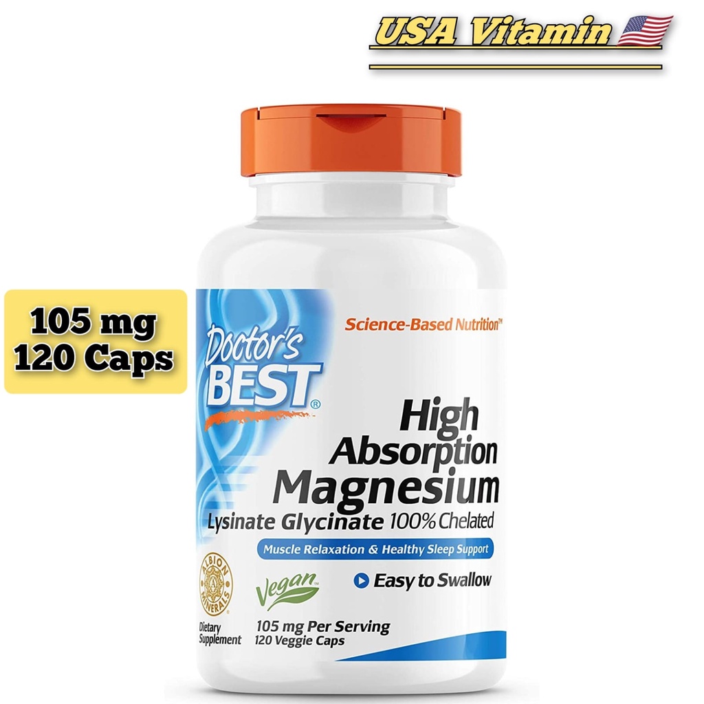 Jual Doctor's Best High Absorption Magnesium Lysinate Glycinate 105 mg