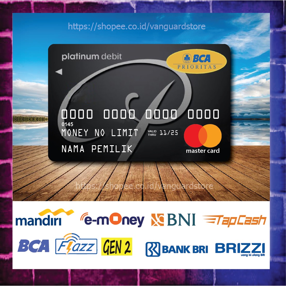 Jual KARTU E MONEY E TOLL BCA PRIORITAS CARD DEBIT CREDIT EMONEY ...