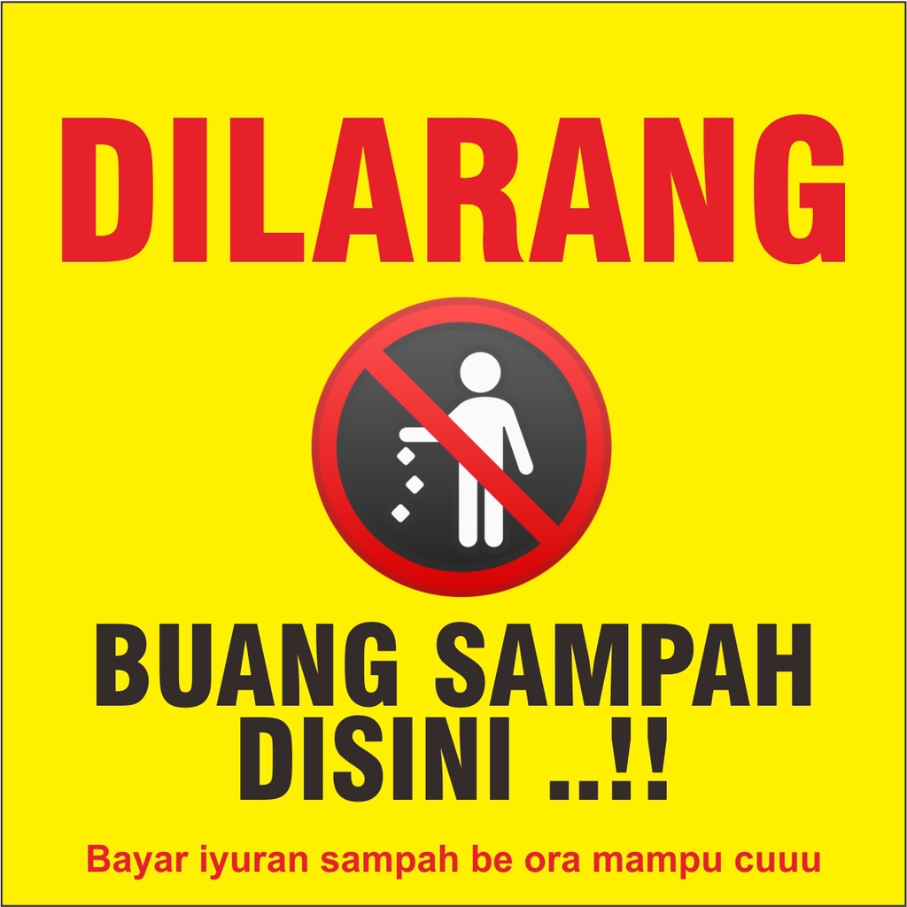 Jual Baner Dilarang Buang Sampah Disini Dilarang Buang Sampah Sembarangan Shopee Indonesia