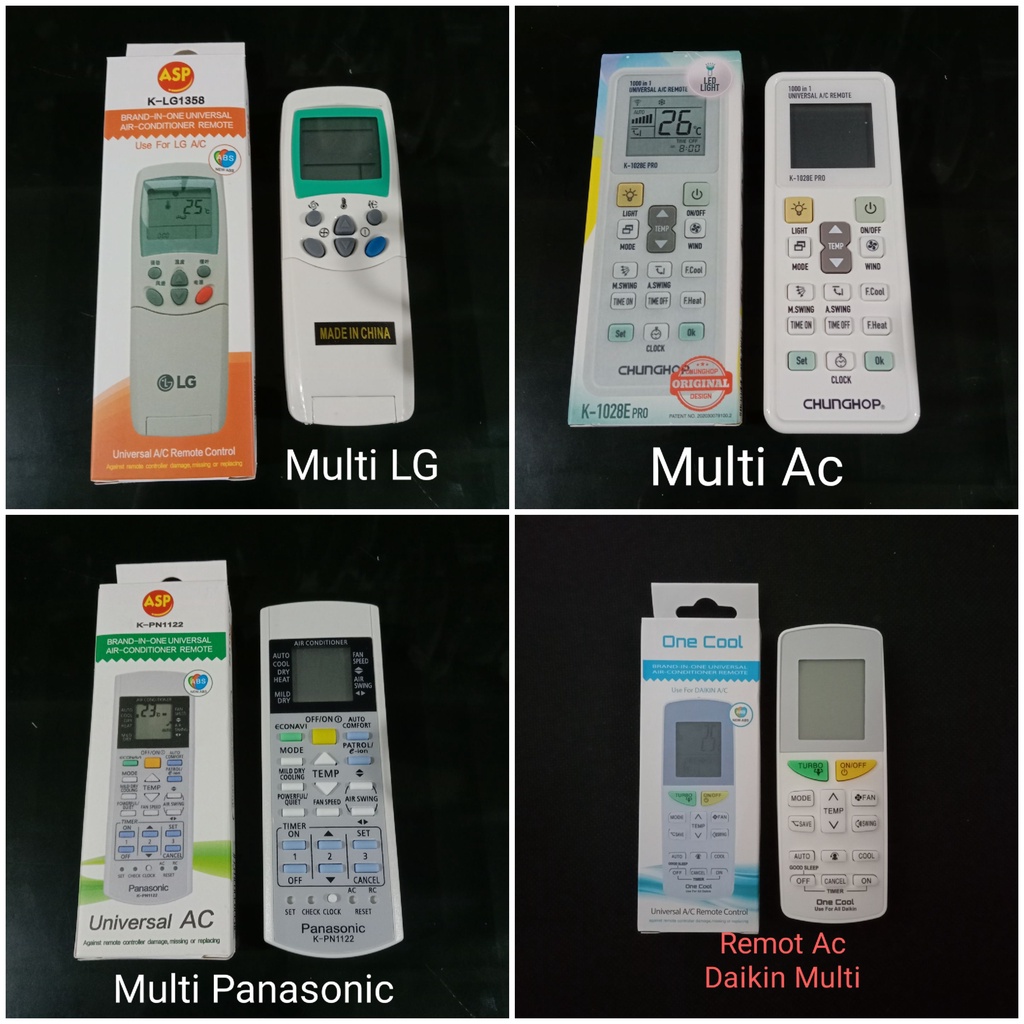 Jual Remote Ac Universal Multi Lg Panasonic Daikin Shopee