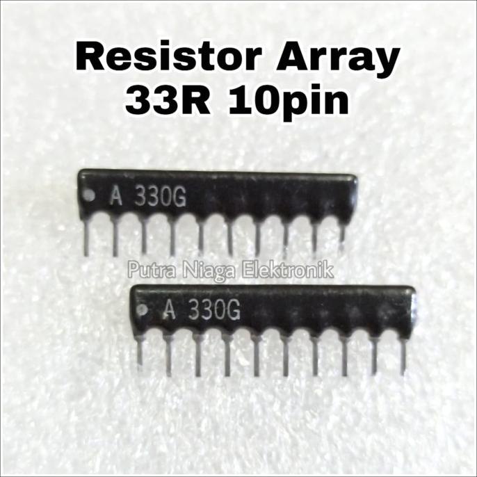 Jual Resistor Array 33R 10pin / R pack 33 ohm 10 pin / A 330 10p ...