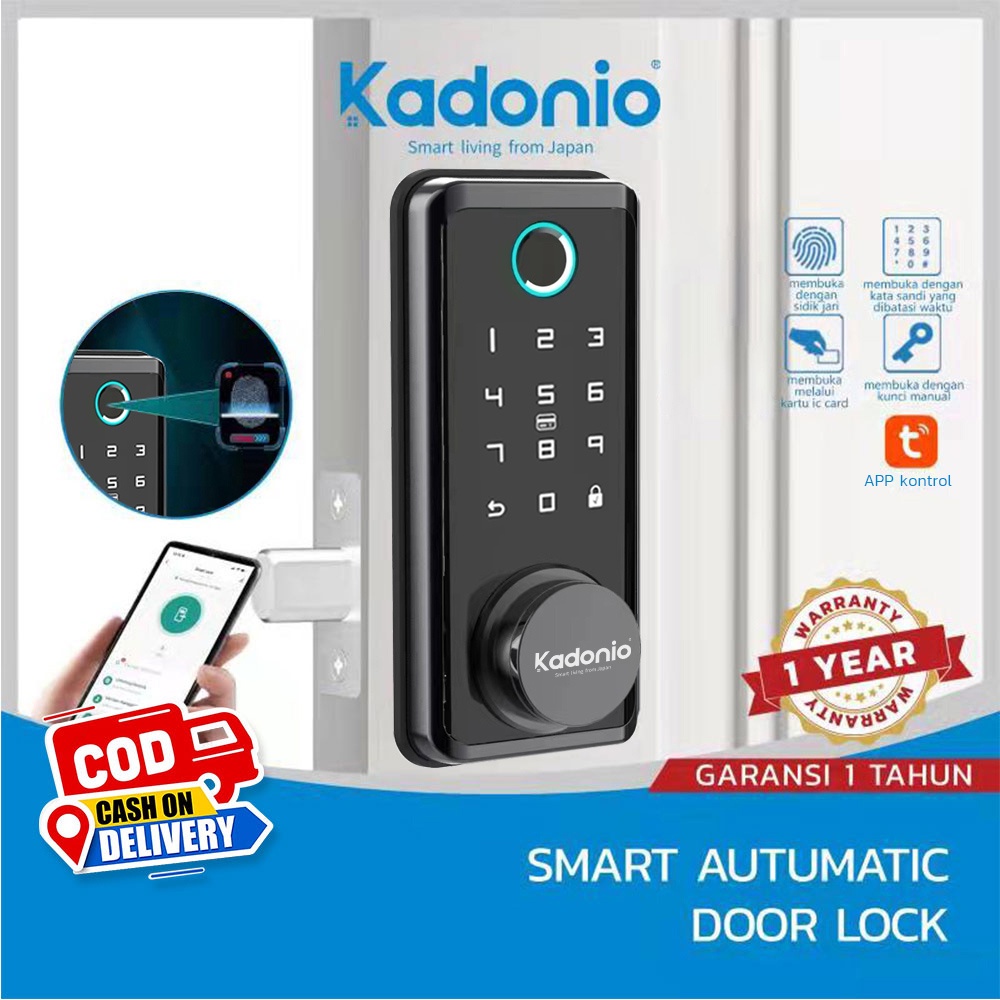 Jual Kadonio Kunci Pintu Autumatic Kunci Pintar Digital Lock Tuya