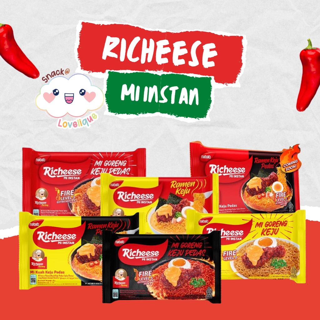 Jual Nabati Richeese Mie Keju - Ramen Keju Mie Kuah / Mie Goreng - All ...