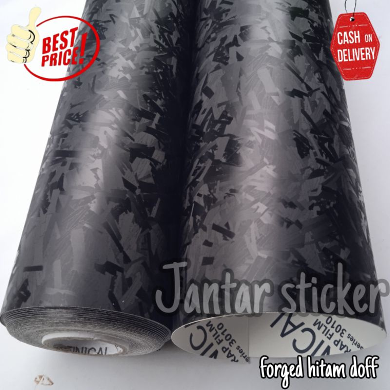 Jual Stiker carbon forged hitam doff sticker carbon skotlet carbon ...