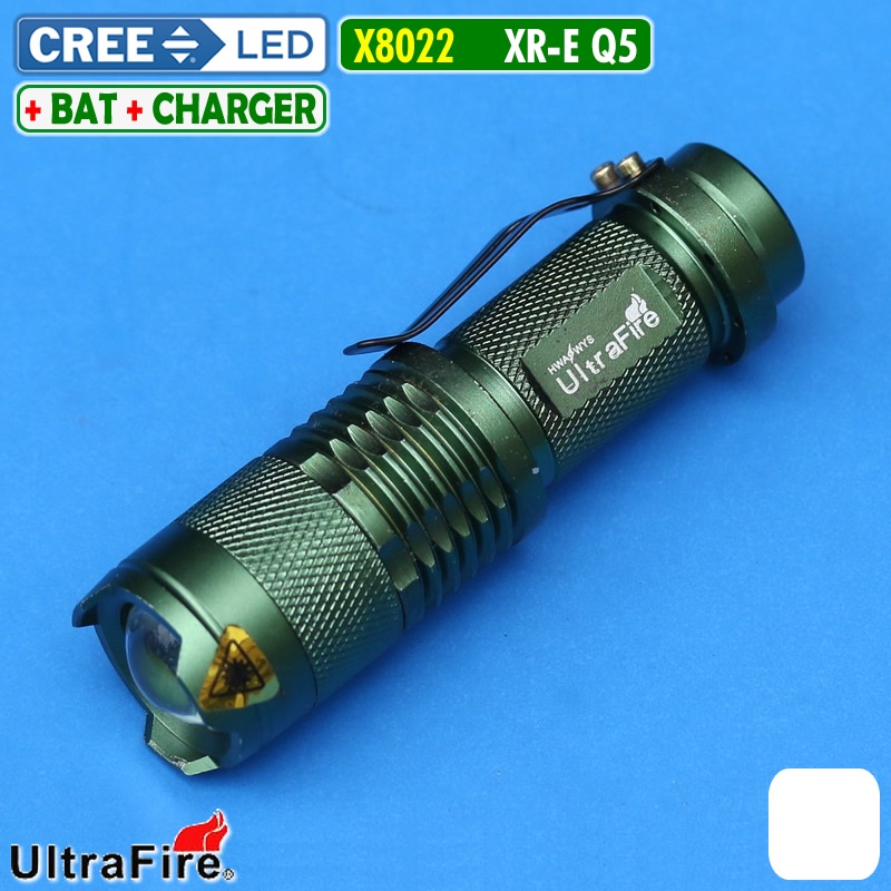 Jual Senter Led X8022 Zoom Mini Saku UltraFire Cree Q5 Camping Komplit ...