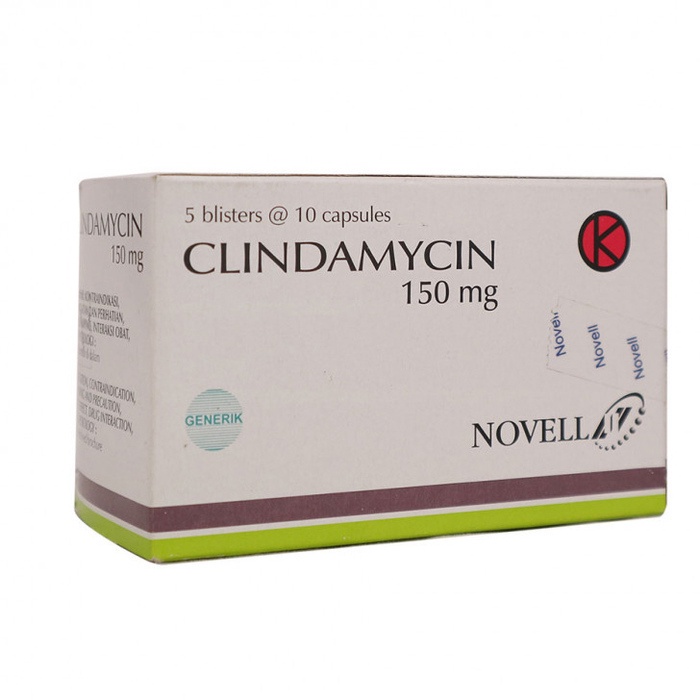 Jual CLINDAMYCIN 150 MG 1 STRIP 10 TABLET / ANTIBIOTIK / JERAWAT