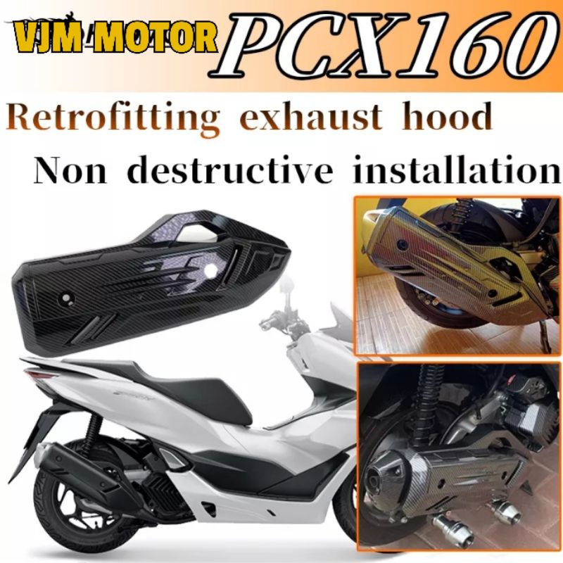 Jual Body Carbon Pcx 160 cover carbon Pcx 160 Tutup knalpot PCX new 160 ...
