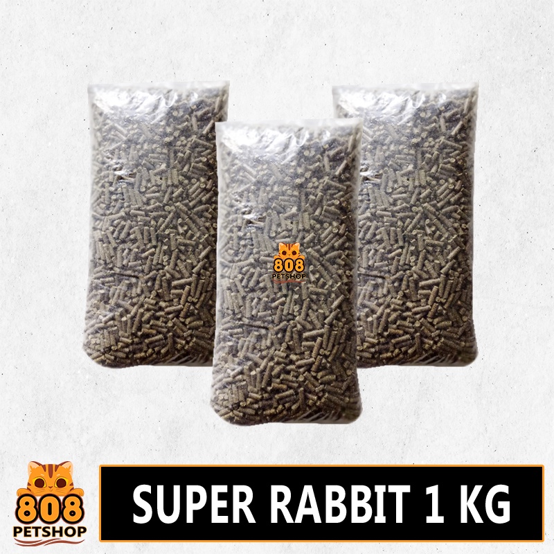 Jual Makanan Kelinci Super Rabbit Pelet Super Rabbit 1 kg repack/kemasn ...